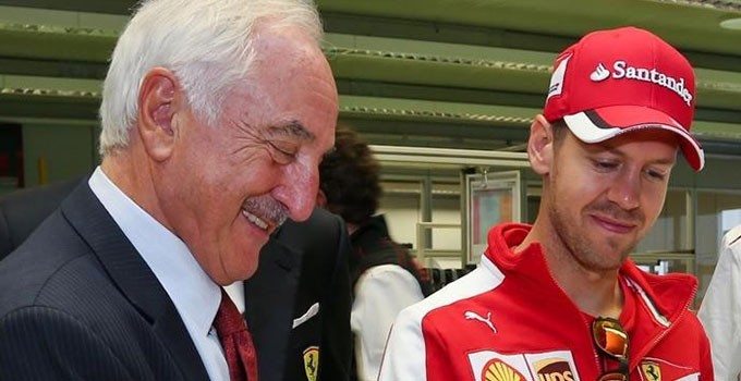 Vettel alla Brembo Il campione della Ferrari al fianco di Bombassei